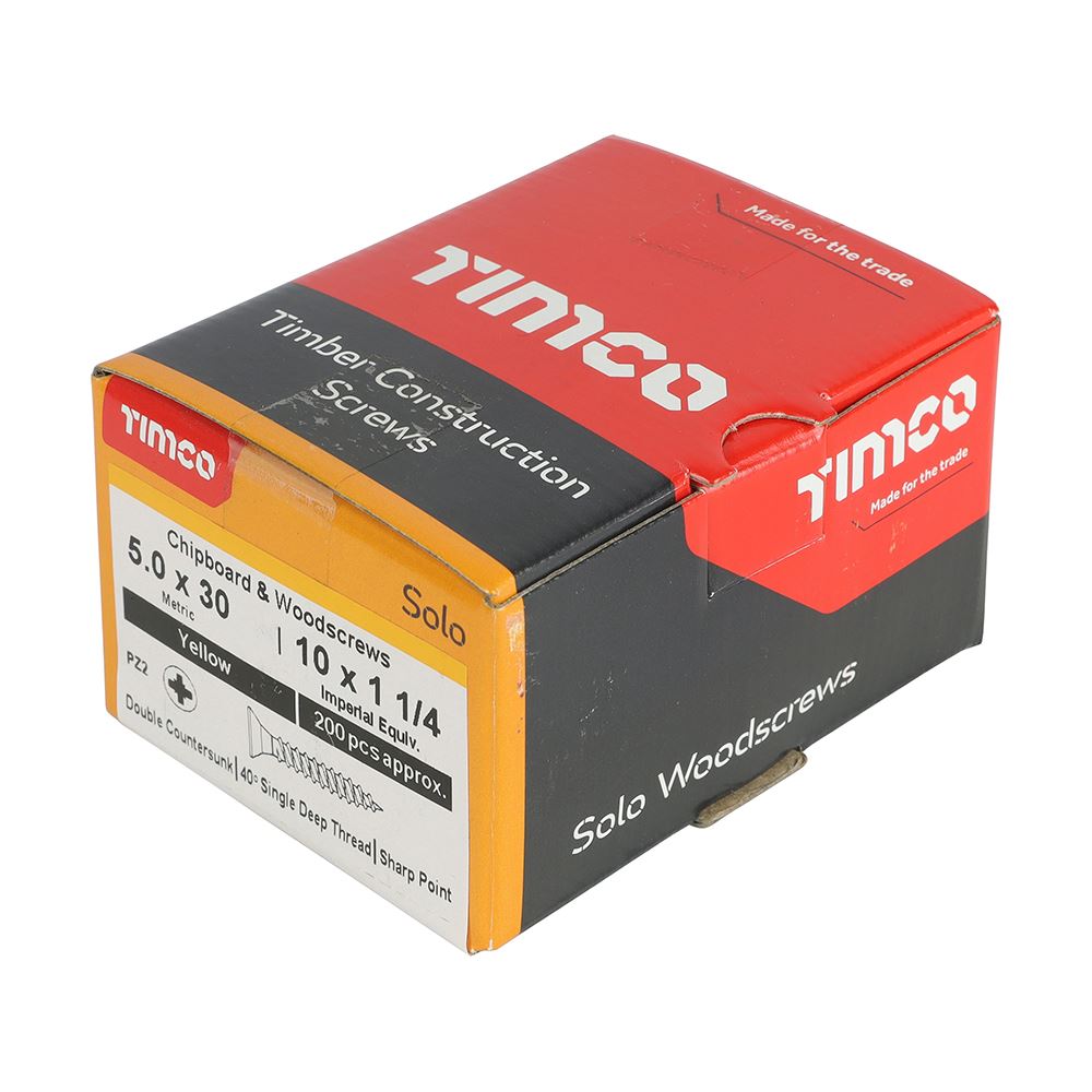 Timco - Solo Chipboard & Wood Screws - PZ - Double Countersunk. Various Sizes - Picture 111 of 178