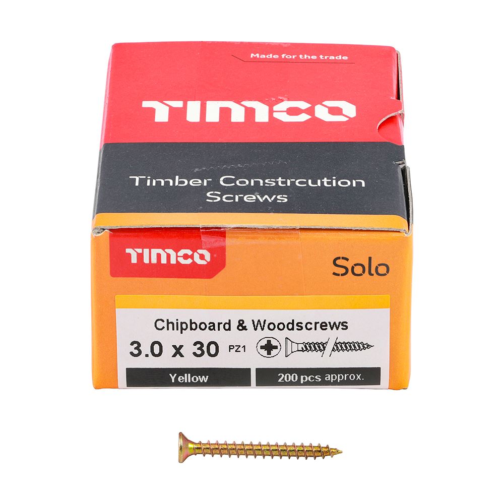 Timco - Solo Chipboard & Wood Screws - PZ - Double Countersunk. Various Sizes - Picture 19 of 178