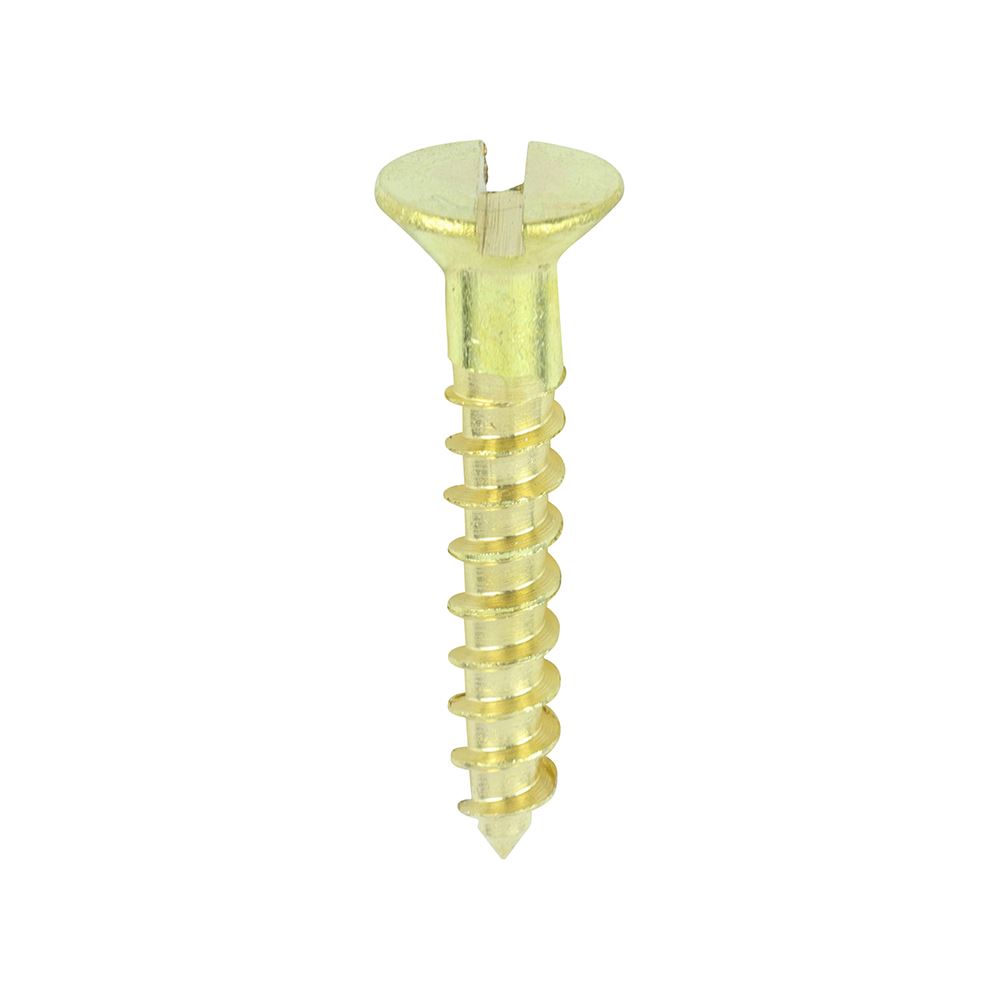 Timco Solid Brass Wood Timber Screws Slotted Countersunk Various Sizes Available - Picture 10 of 55