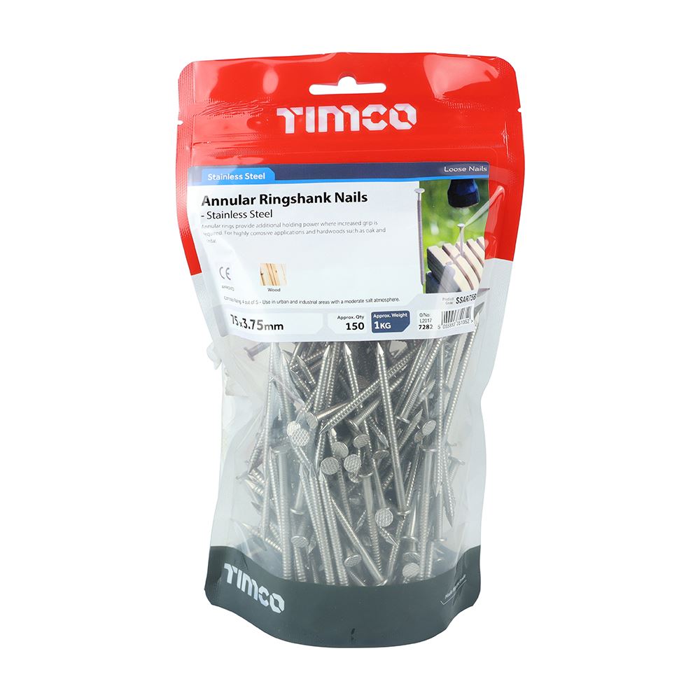 Timco - Rillennägel - Edelstahl, verschiedene Größen - Picture 23 of 27