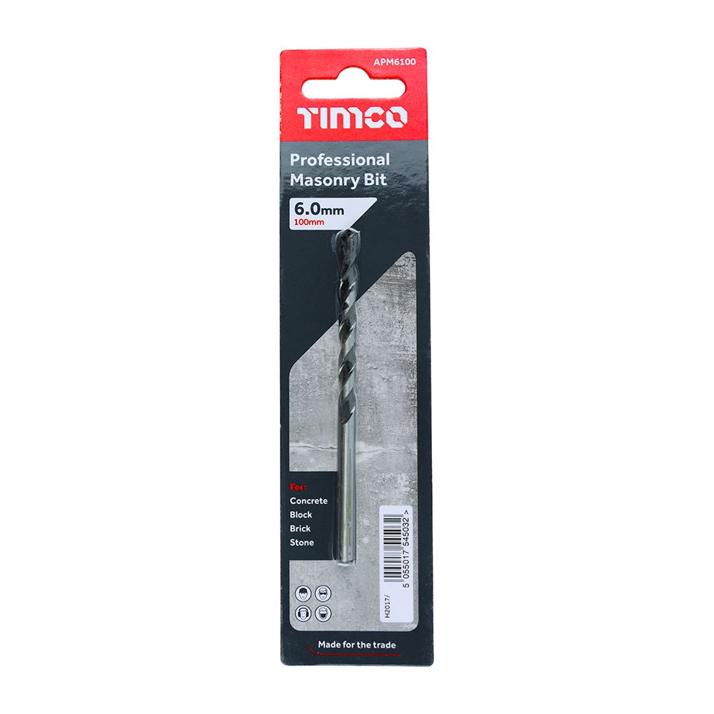 Timco - Premium Quality Professional Masonry Bit, Hardened Carbon Steel - 1 Each - Picture 15 of 75