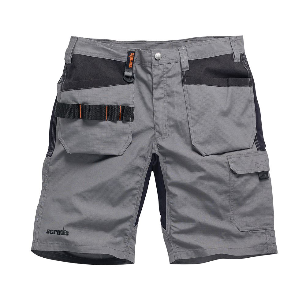 Scruffs TRADE FLEX HOLSTER Shorts Men's 30-40 Black & Graphite - Lightweight Slim Fit Cargo Workwear - View #4
