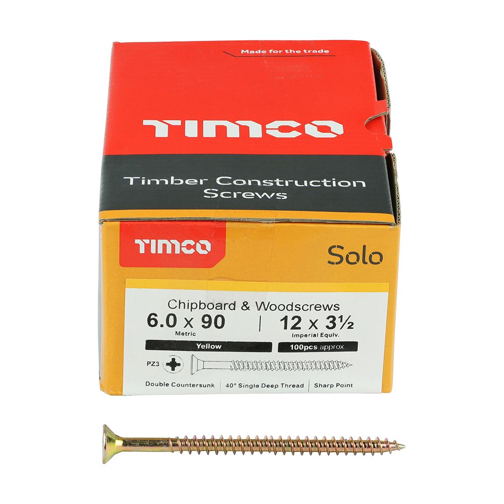 Timco - Solo Chipboard & Wood Screws - PZ - Double Countersunk. Various Sizes - Picture 163 of 178