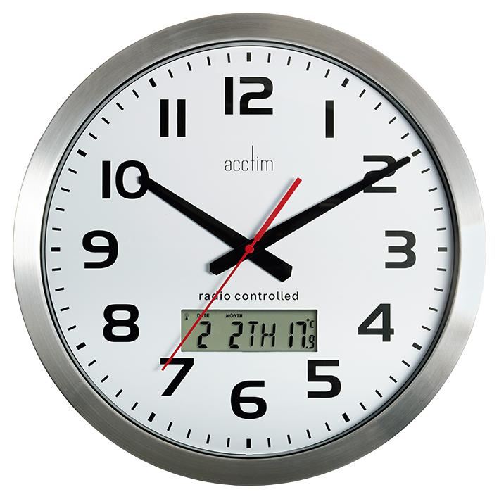 キャリッジクロック　Acctim　振り子・時報あり ACCTIM - Radio Controlled Analogue Wall Clock with LCD Display