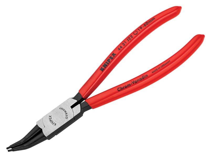 Pince à Circlips Interne Knipex 45° – Courbe, Plage 19-60 Mm, Modèle 44 31 J22