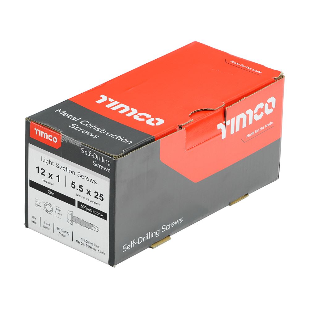 Timco Metall Bauleuchte Querschnitt Dachschrauben Sechskant selbstbohrendes Zink - Bild 21 von 24