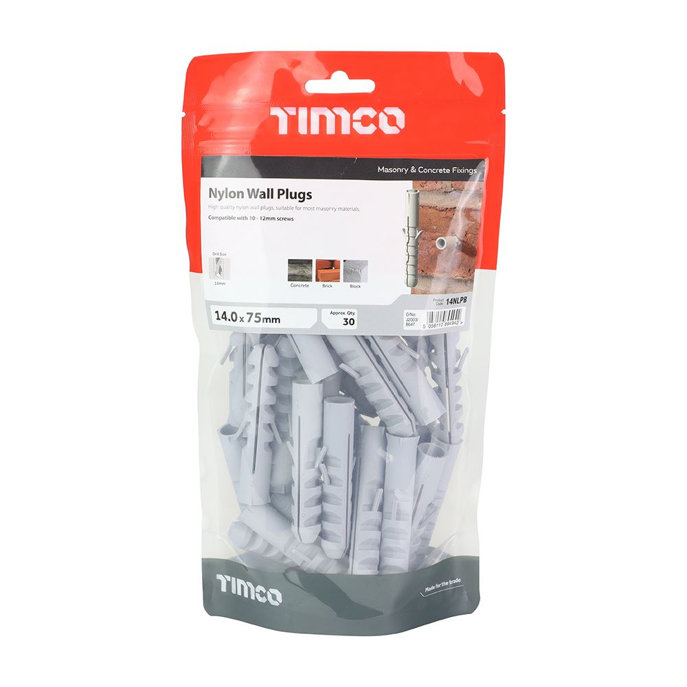 Timco Nylon Plugs For Coach Screws Suited For Outdoor Use - Grey. Various Sizes - Picture 20 of 20