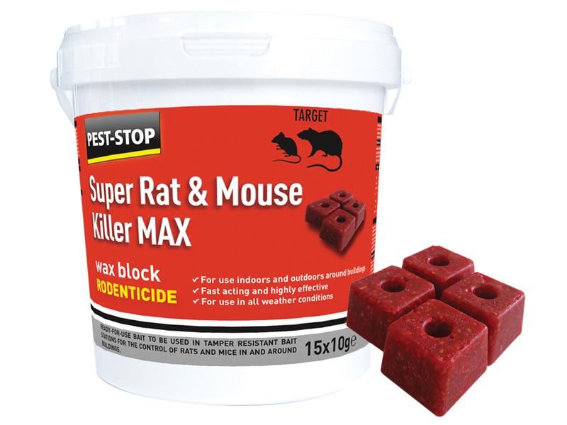 Pest-Stop (Pelsis Group) - Super Rat & Mouse Killer MAX Wax Blocks