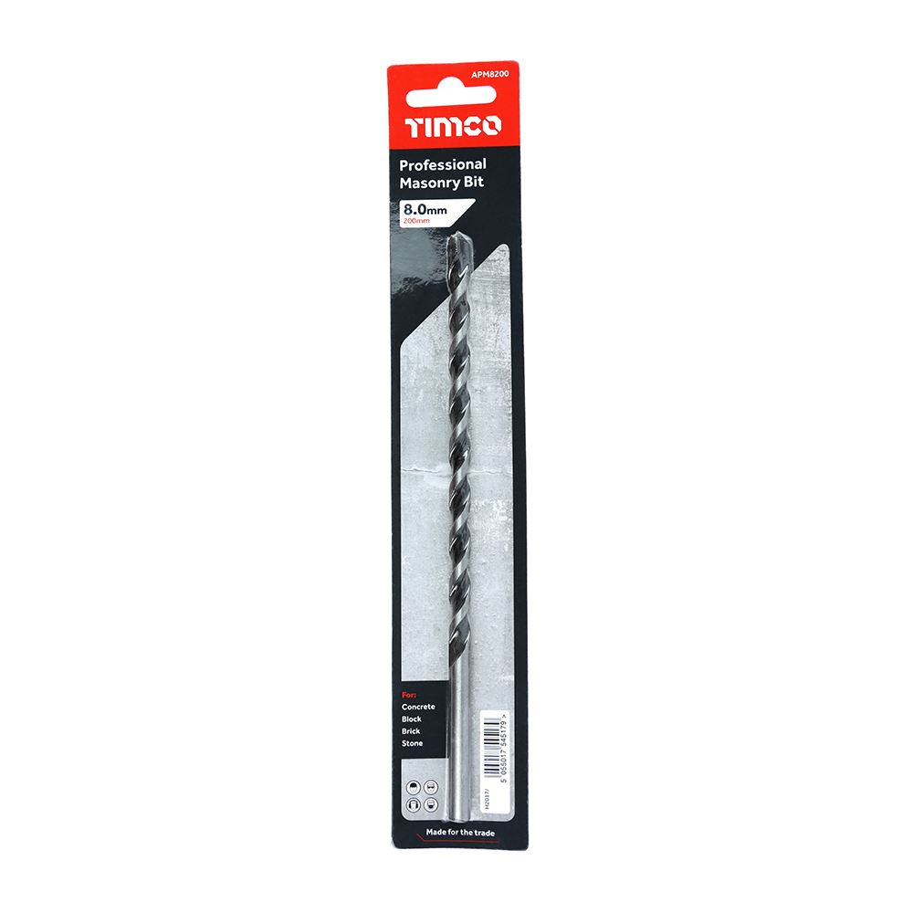Timco - Premium Quality Professional Masonry Bit, Hardened Carbon Steel - 1 Each - Picture 37 of 75