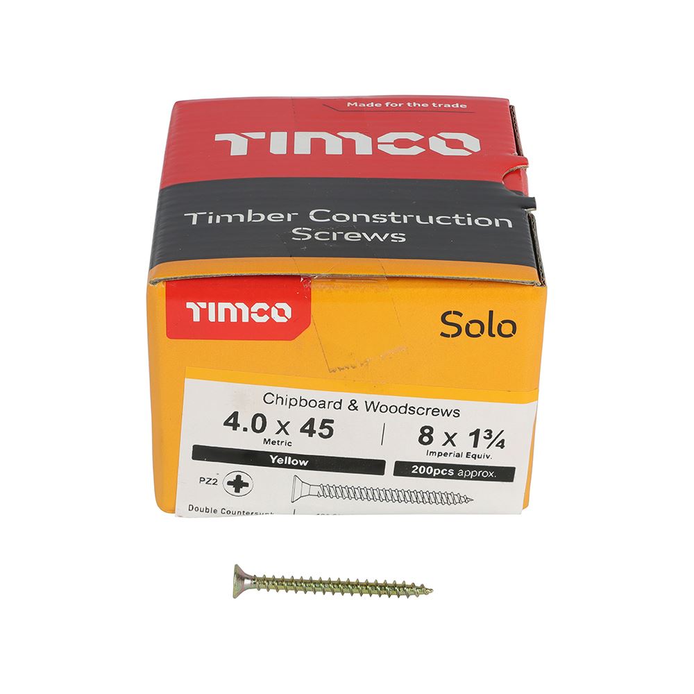 Timco - Solo Chipboard & Wood Screws - PZ - Double Countersunk. Various Sizes - Picture 69 of 178