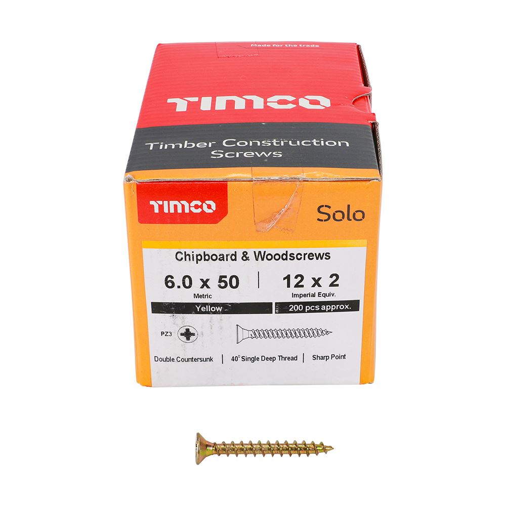 Timco - Solo Chipboard & Wood Screws - PZ - Double Countersunk. Various Sizes - Picture 151 of 178