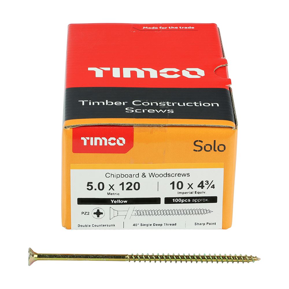 Timco - Solo Chipboard & Wood Screws - PZ - Double Countersunk. Various Sizes - Picture 145 of 178