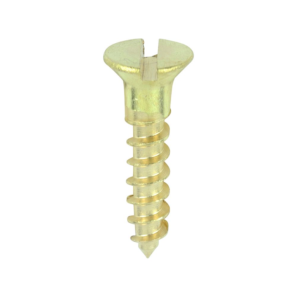 Timco Solid Brass Wood Timber Screws Slotted Countersunk Various Sizes Available - Picture 39 of 55