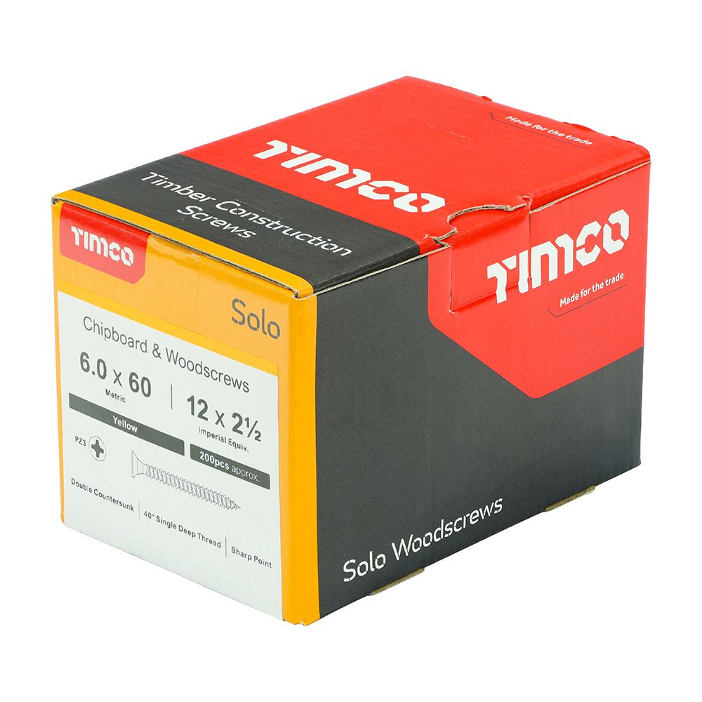 Timco - Solo Chipboard & Wood Screws - PZ - Double Countersunk. Various Sizes - Picture 153 of 178
