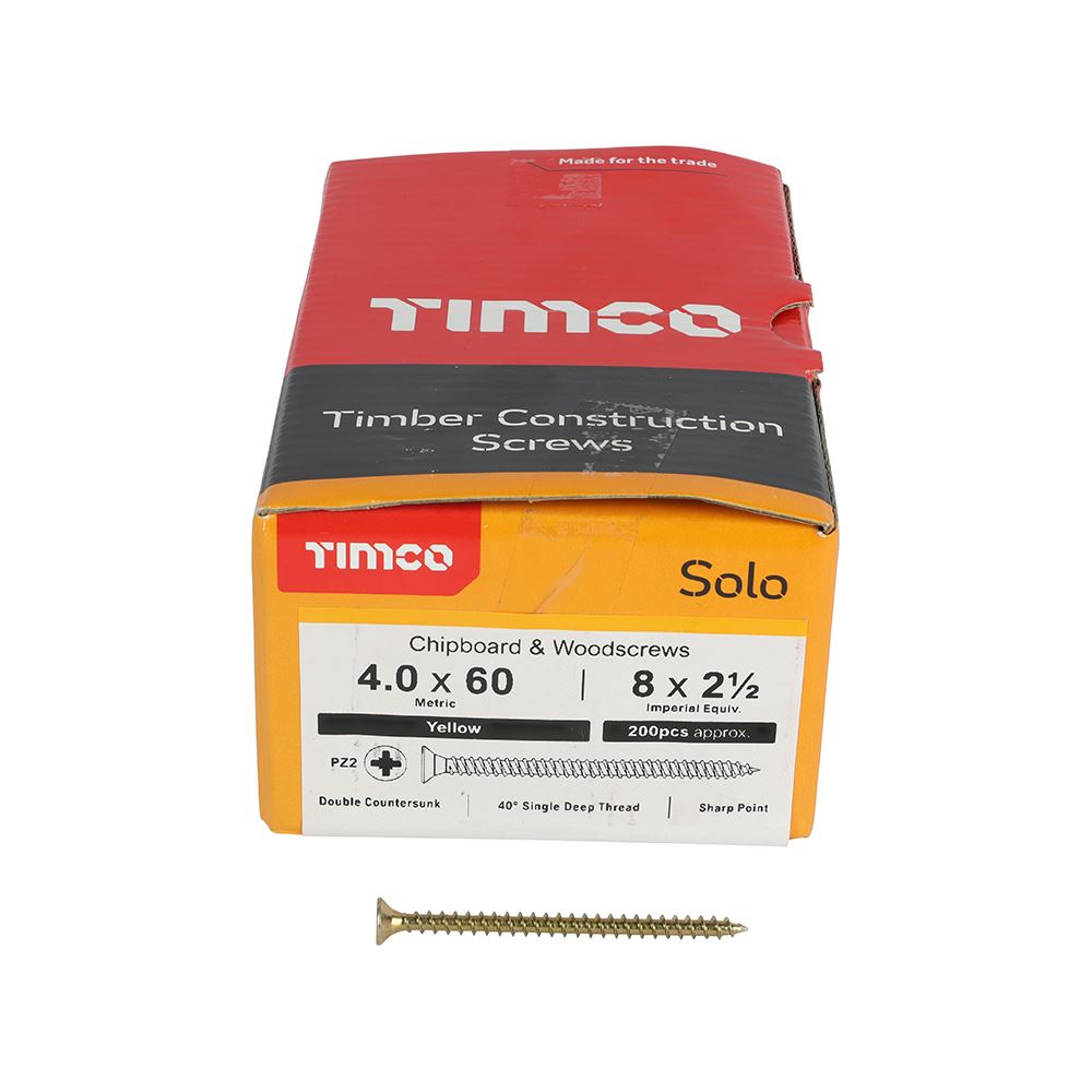 Timco - Solo Chipboard & Wood Screws - PZ - Double Countersunk. Various Sizes - Picture 75 of 178