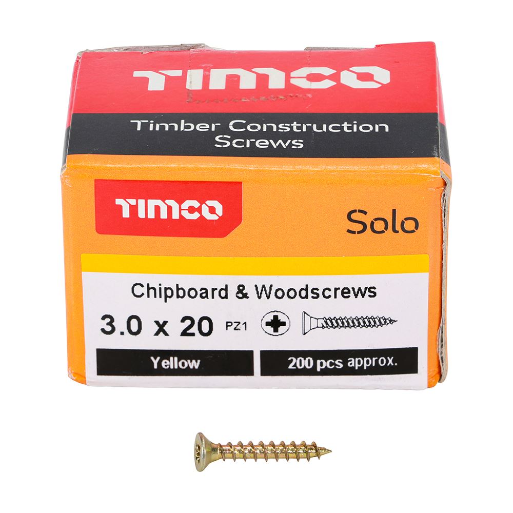 Timco - Solo Chipboard & Wood Screws - PZ - Double Countersunk. Various Sizes - Picture 13 of 178