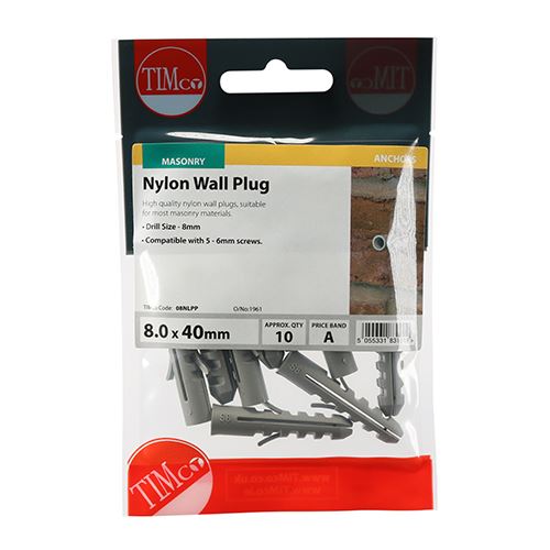Timco Nylon Plugs For Coach Screws Suited For Outdoor Use - Grey. Various Sizes - Picture 7 of 20