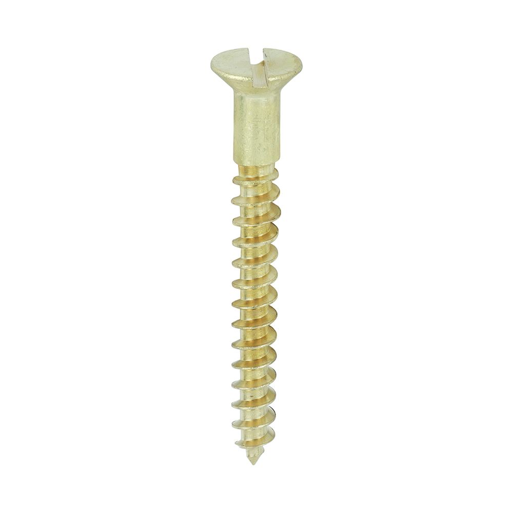 Timco Solid Brass Wood Timber Screws Slotted Countersunk Various Sizes Available - Picture 27 of 55