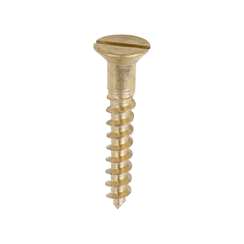 Timco Solid Brass Wood Timber Screws Slotted Countersunk Various Sizes Available - Picture 45 of 55
