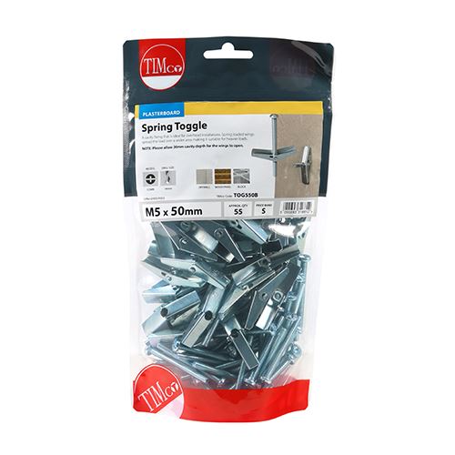 Timco - Spring Toggles - Ideal For Overhead Installations - Zinc. Various Sizes - Picture 7 of 19