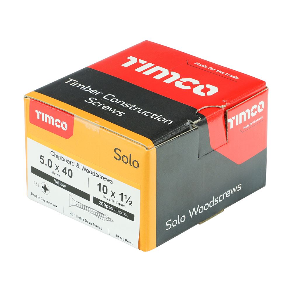 Timco - Solo Chipboard & Wood Screws - PZ - Double Countersunk. Various Sizes - Picture 117 of 178
