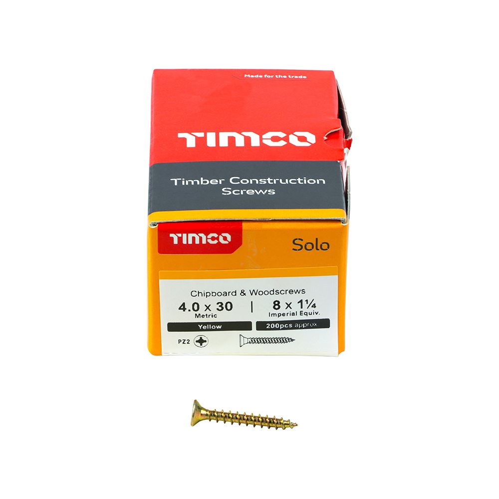Timco - Solo Chipboard & Wood Screws - PZ - Double Countersunk. Various Sizes - Picture 61 of 178