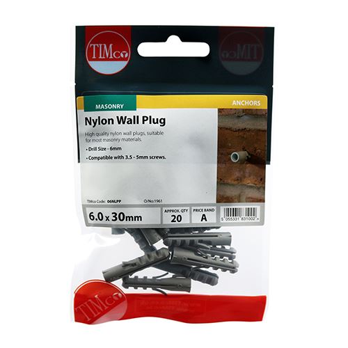 Timco Nylon Plugs For Coach Screws Suited For Outdoor Use - Grey. Various Sizes - Picture 3 of 20