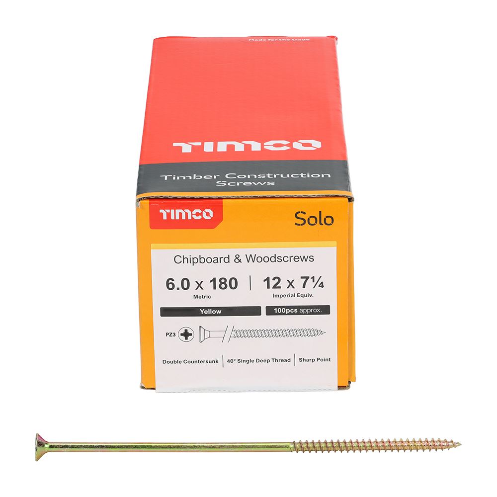 Timco - Solo Chipboard & Wood Screws - PZ - Double Countersunk. Various Sizes - Picture 178 of 178