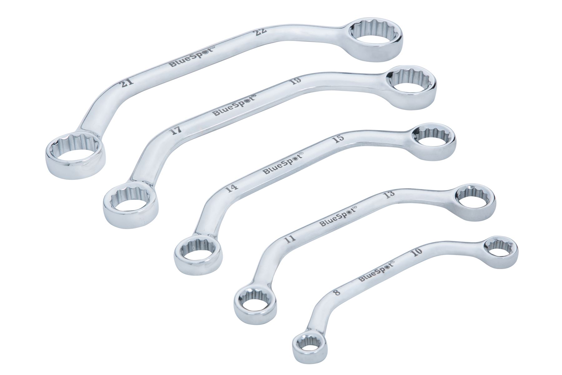 RS PRO 5-Piece Spanner Set, 7 x 8 To 15 x 17 mm, Chrome Vanadium Steel | RS
