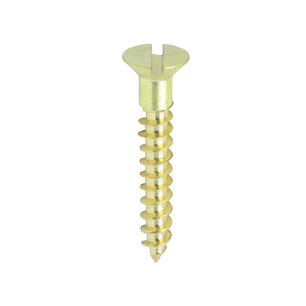 Timco Solid Brass Wood Timber Screws Slotted Countersunk Various Sizes Available - Picture 24 of 55