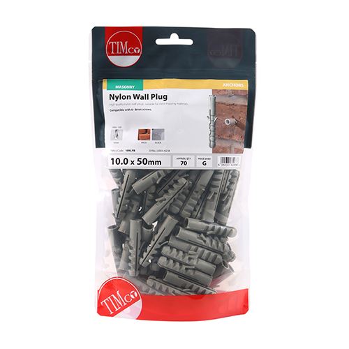 Timco Nylon Plugs For Coach Screws Suited For Outdoor Use - Grey. Various Sizes - Picture 13 of 20