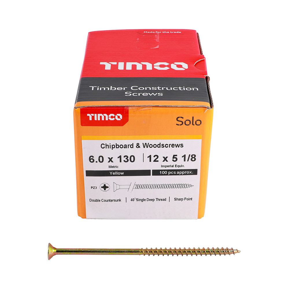 Timco - Solo Chipboard & Wood Screws - PZ - Double Countersunk. Various Sizes - Picture 172 of 178