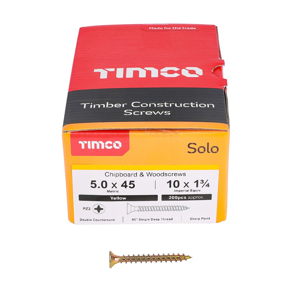 Timco - Solo Chipboard & Wood Screws - PZ - Double Countersunk. Various Sizes - Picture 121 of 178