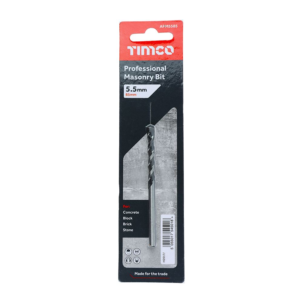 Timco - Premium Quality Professional Masonry Bit, Hardened Carbon Steel - 1 Each - Picture 11 of 75
