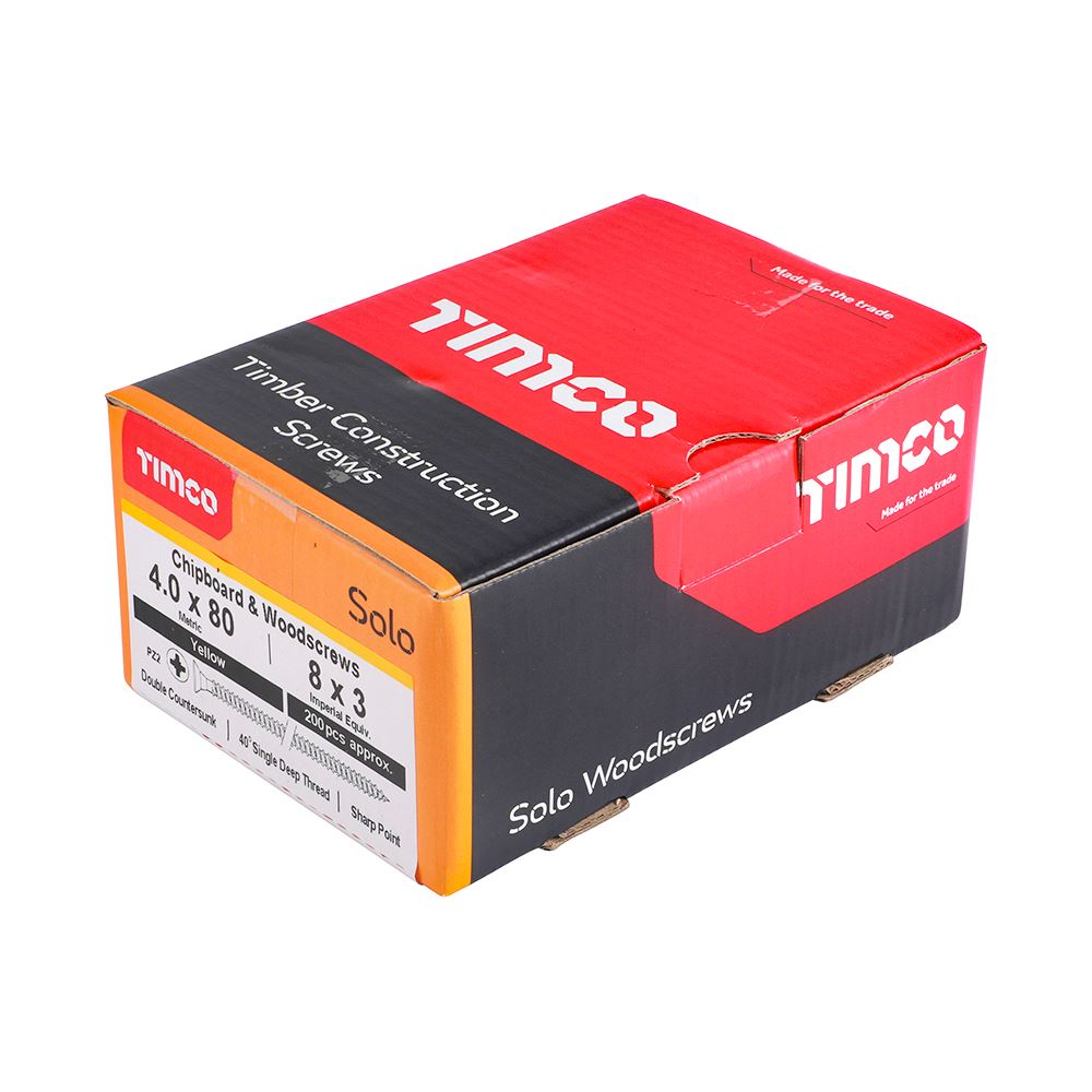 Timco - Solo Chipboard & Wood Screws - PZ - Double Countersunk. Various Sizes - Picture 80 of 178