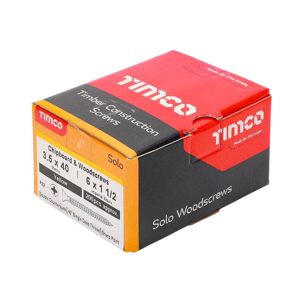 Timco - Solo Chipboard & Wood Screws - PZ - Double Countersunk. Various Sizes - Picture 42 of 178