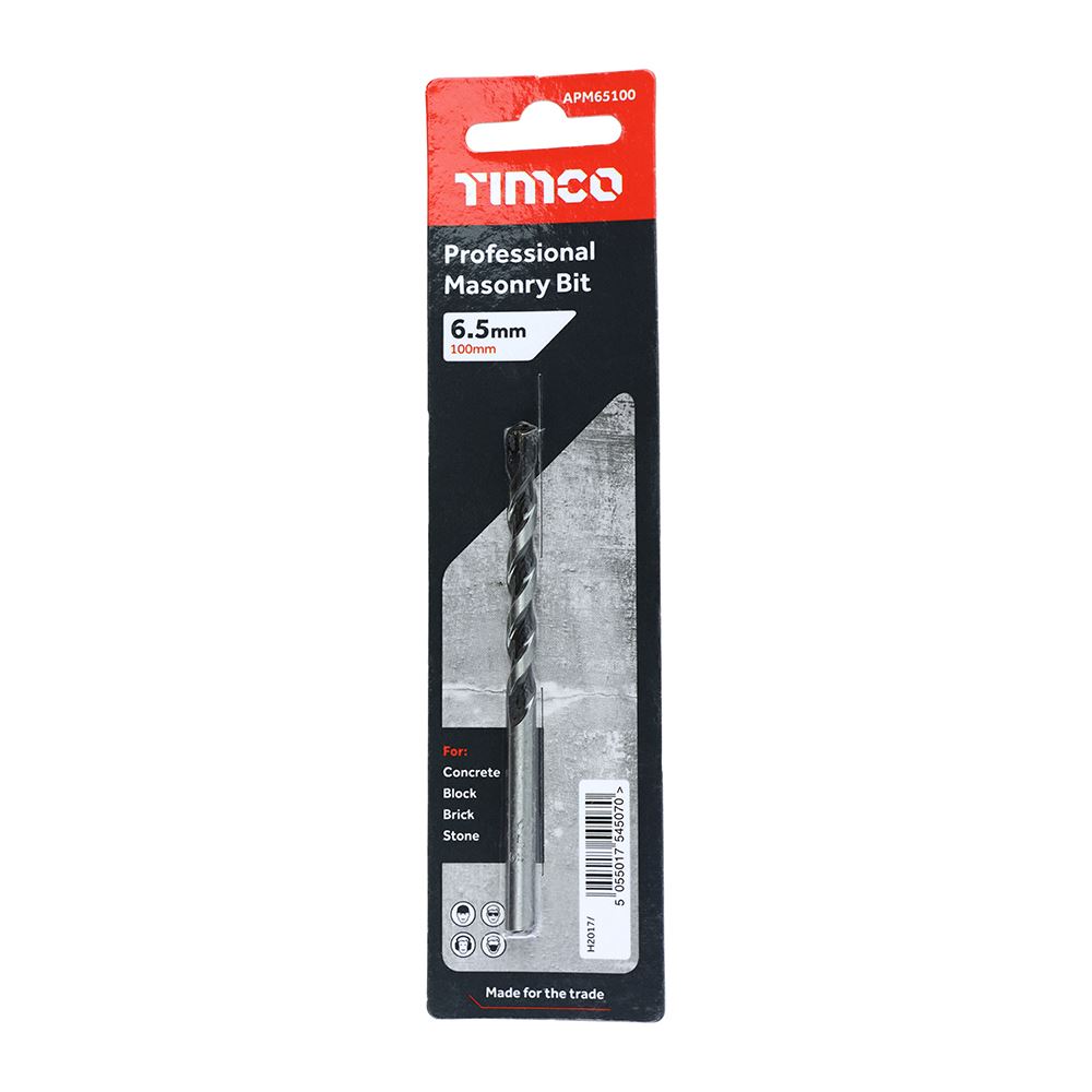 Timco - Premium Quality Professional Masonry Bit, Hardened Carbon Steel - 1 Each - Picture 22 of 75