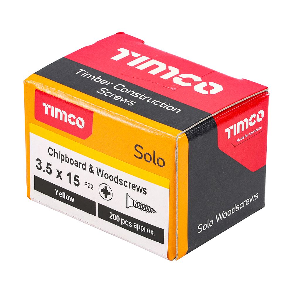 Timco - Solo Chipboard & Wood Screws - PZ - Double Countersunk. Various Sizes - Picture 24 of 178