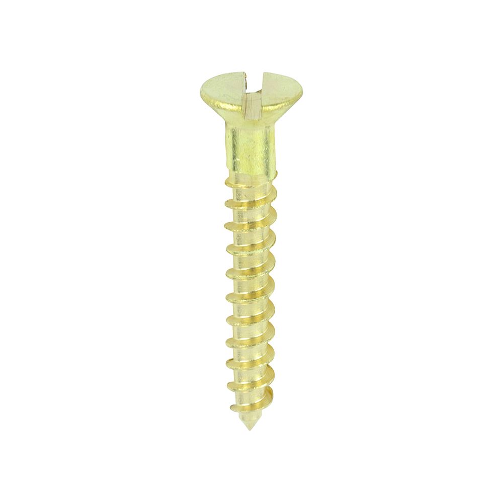Timco Solid Brass Wood Timber Screws Slotted Countersunk Various Sizes Available - Picture 16 of 55