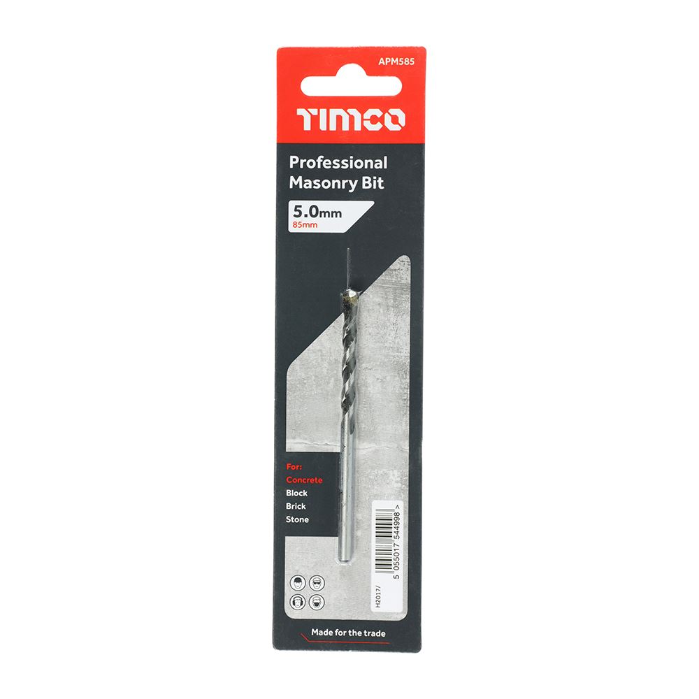 Timco - Premium Quality Professional Masonry Bit, Hardened Carbon Steel - 1 Each - Picture 7 of 75