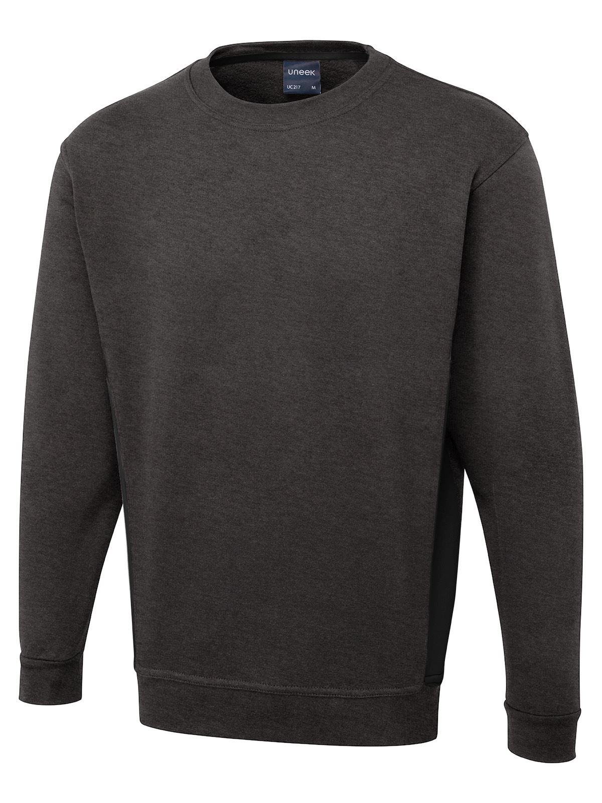 thumbnail image 2 of Uneek Crewneck Sweatshirt - Comfort Fit Brushed Polycotton With Lycra Cuffs 2 of 9