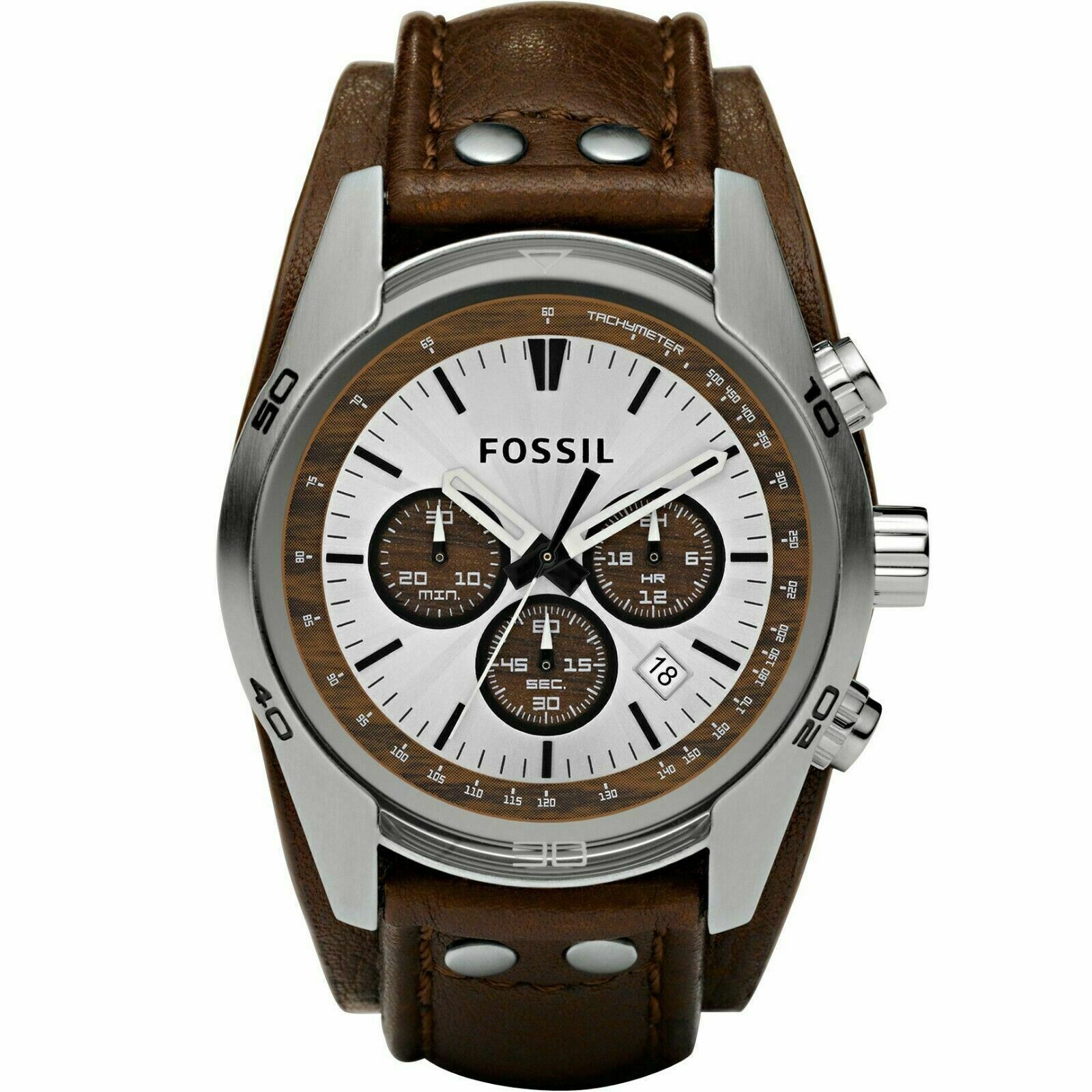FOSSIL CH2565 Coachman Chronograph Cuff Leather Men's Watch