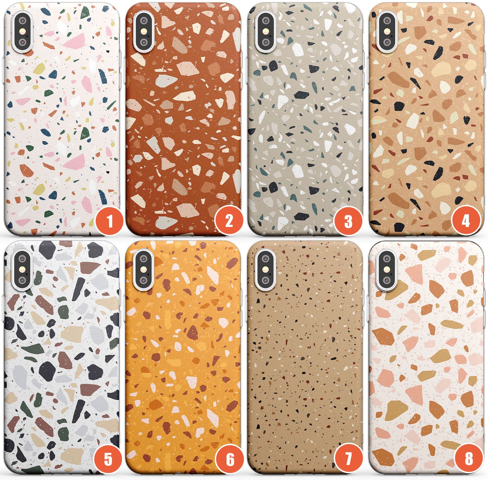 Terrazzo Muster Designs Schlank Handykette Hulle Fur Iphone Designer Spotted T Ebay