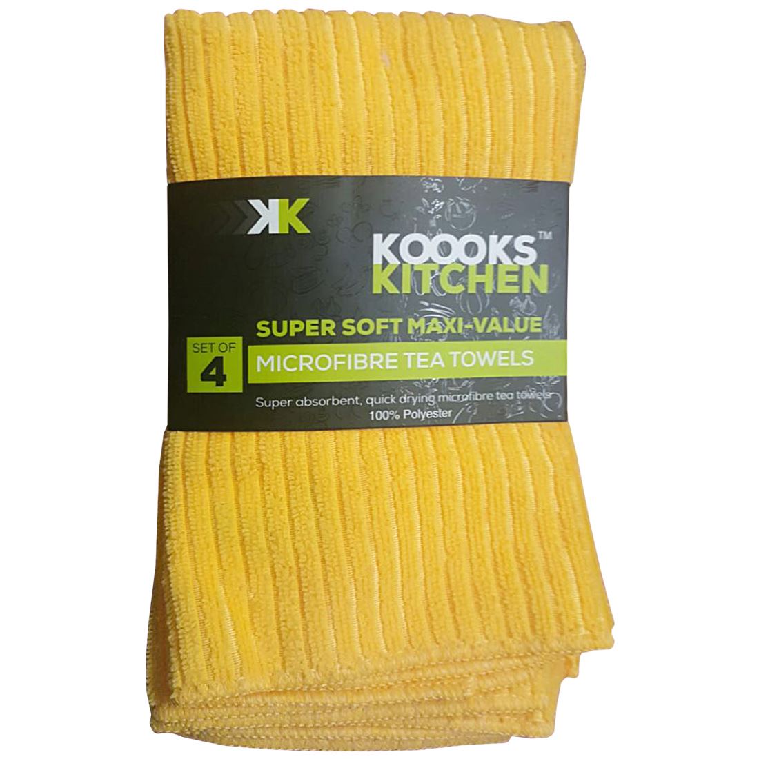 4Pk Microfibre Kitchen Tea Towel So Soft Extra Absorbency Spick & Span 10 Colors eBay