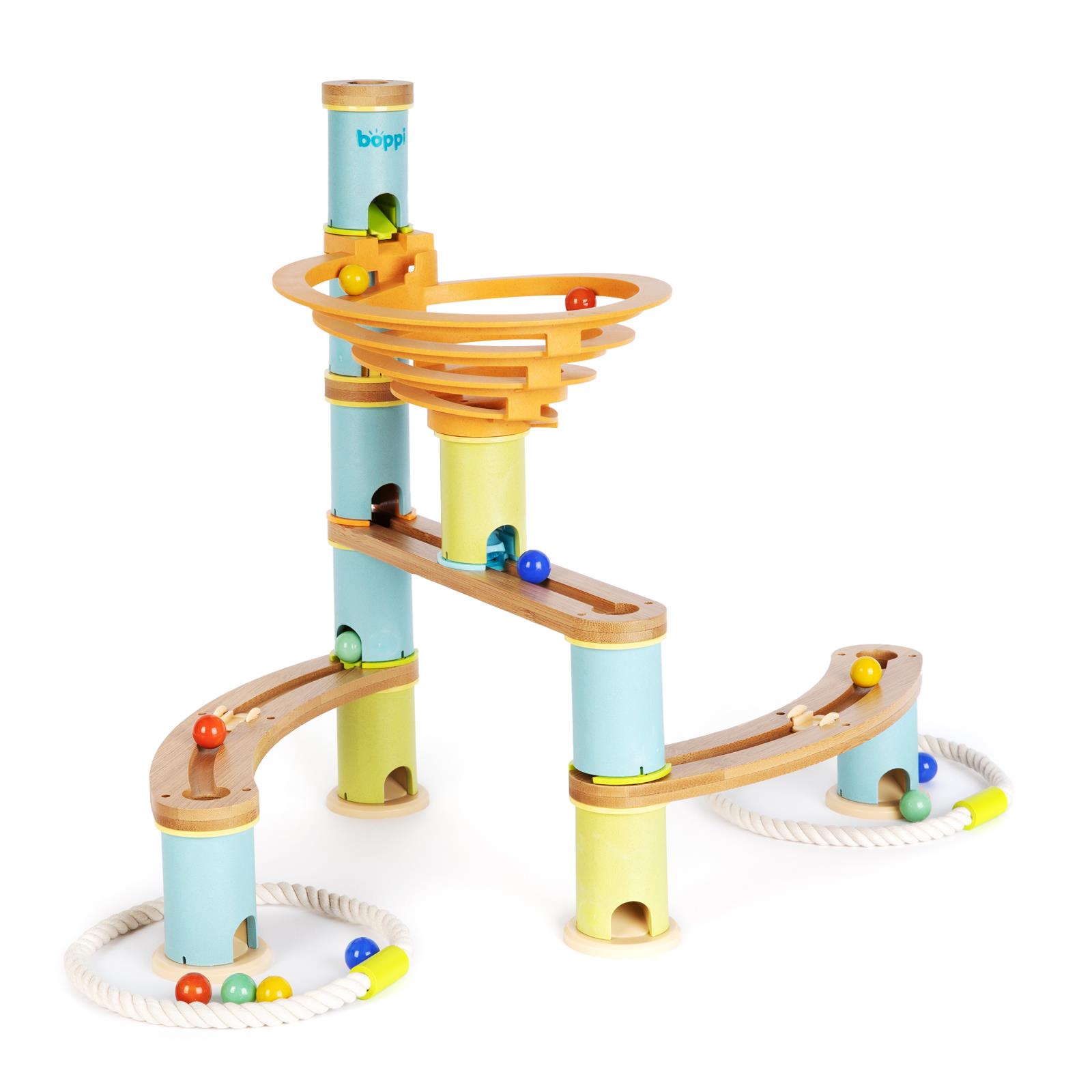 Kugelbahn Umweltfreundlich Holz Bambus Rennen Kinder Bildungs Spielset boppi - Bild 55 von 76