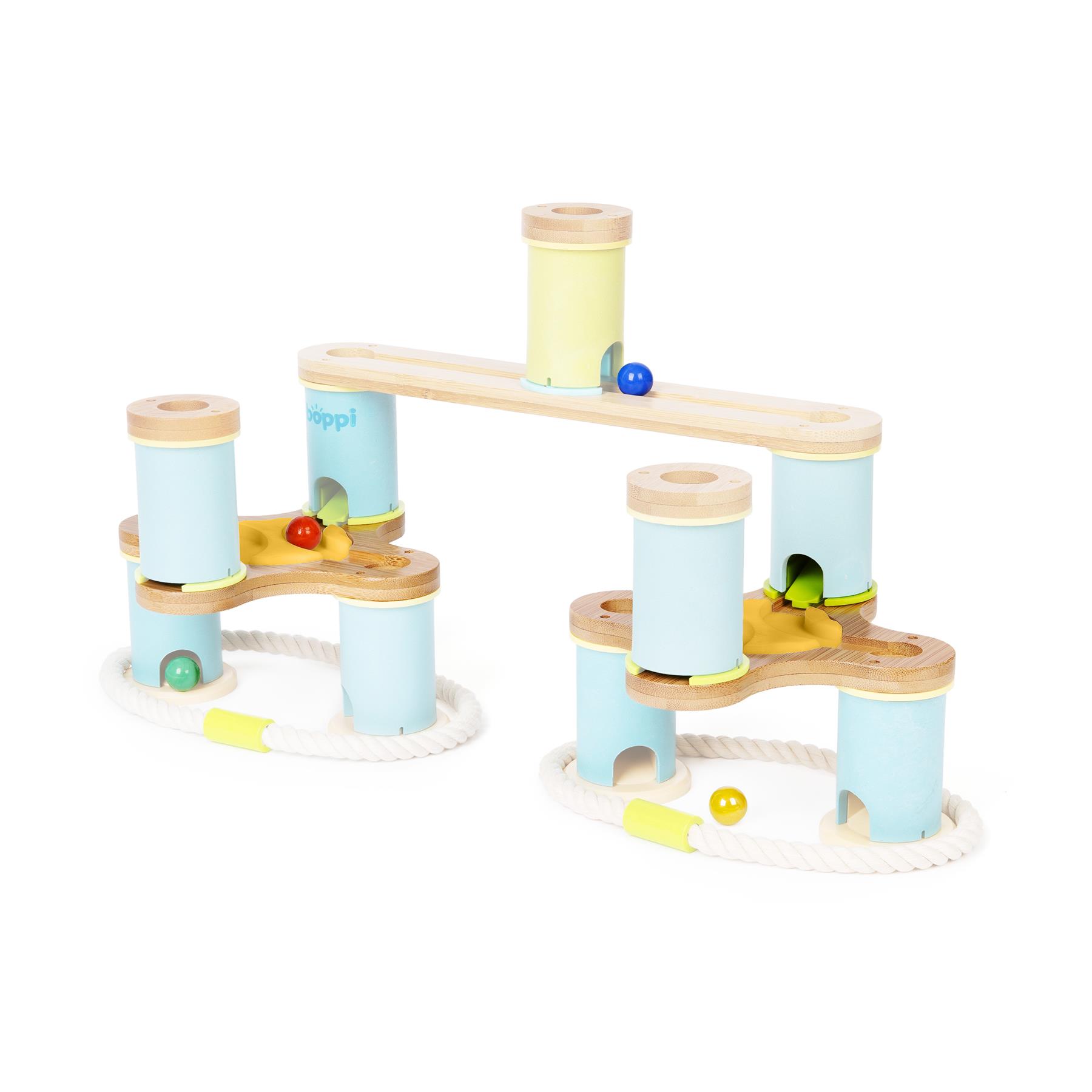 Kugelbahn Umweltfreundlich Holz Bambus Rennen Kinder Bildungs Spielset boppi - Bild 67 von 76