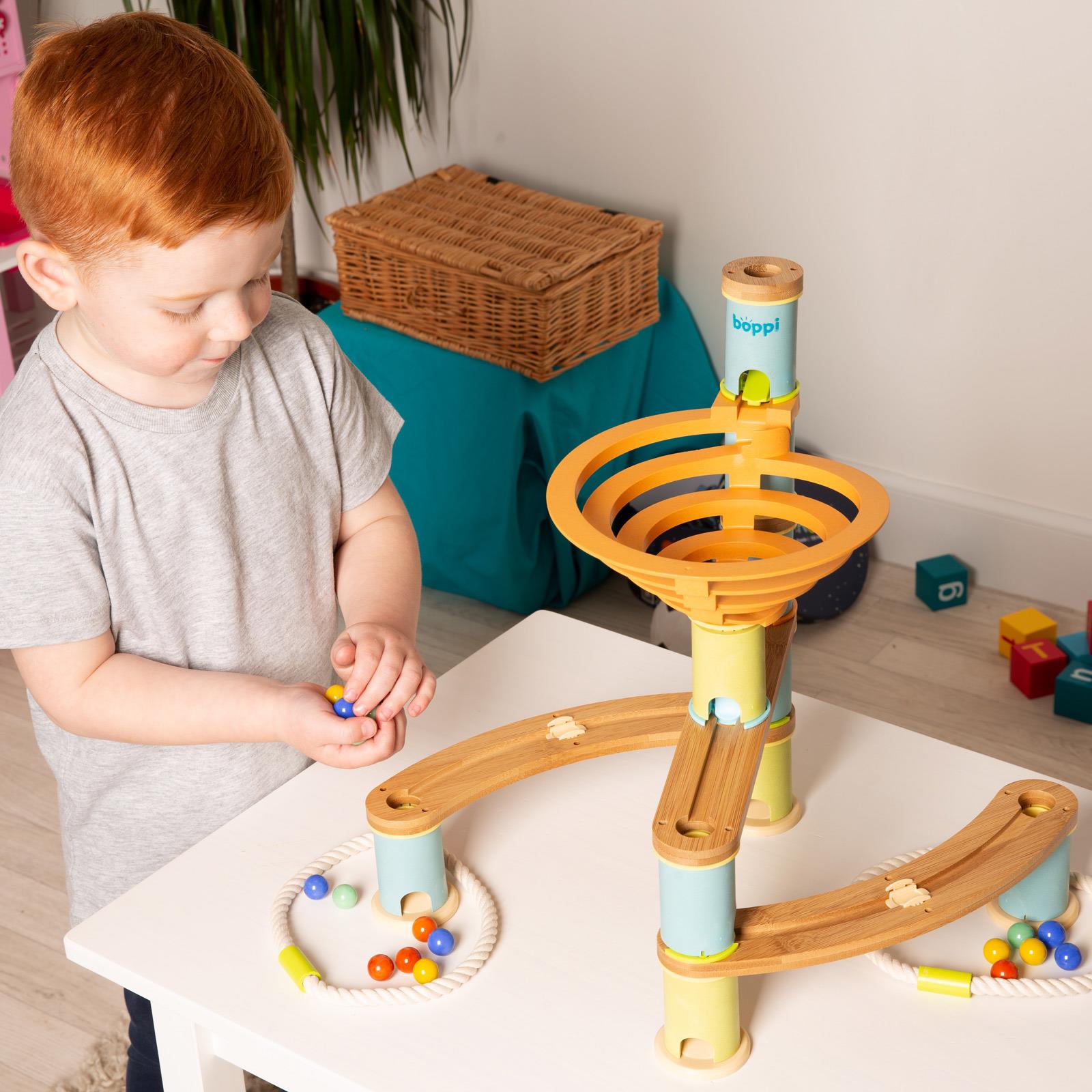 Kugelbahn Umweltfreundlich Holz Bambus Rennen Kinder Bildungs Spielset boppi - Bild 59 von 76