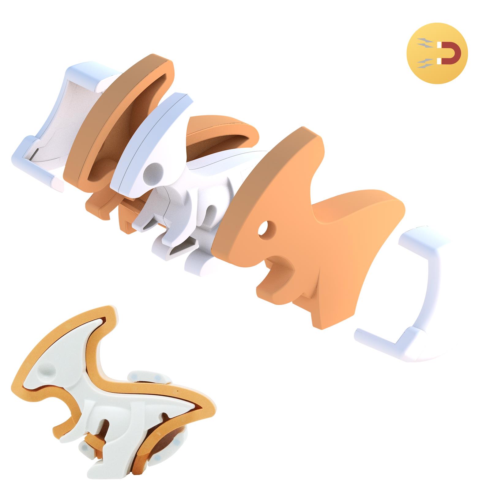 Rompecabezas de dinosaurios 3D dinosaurios magnéticos + juguetes inquietos para bebés - Imagen 48 de 149