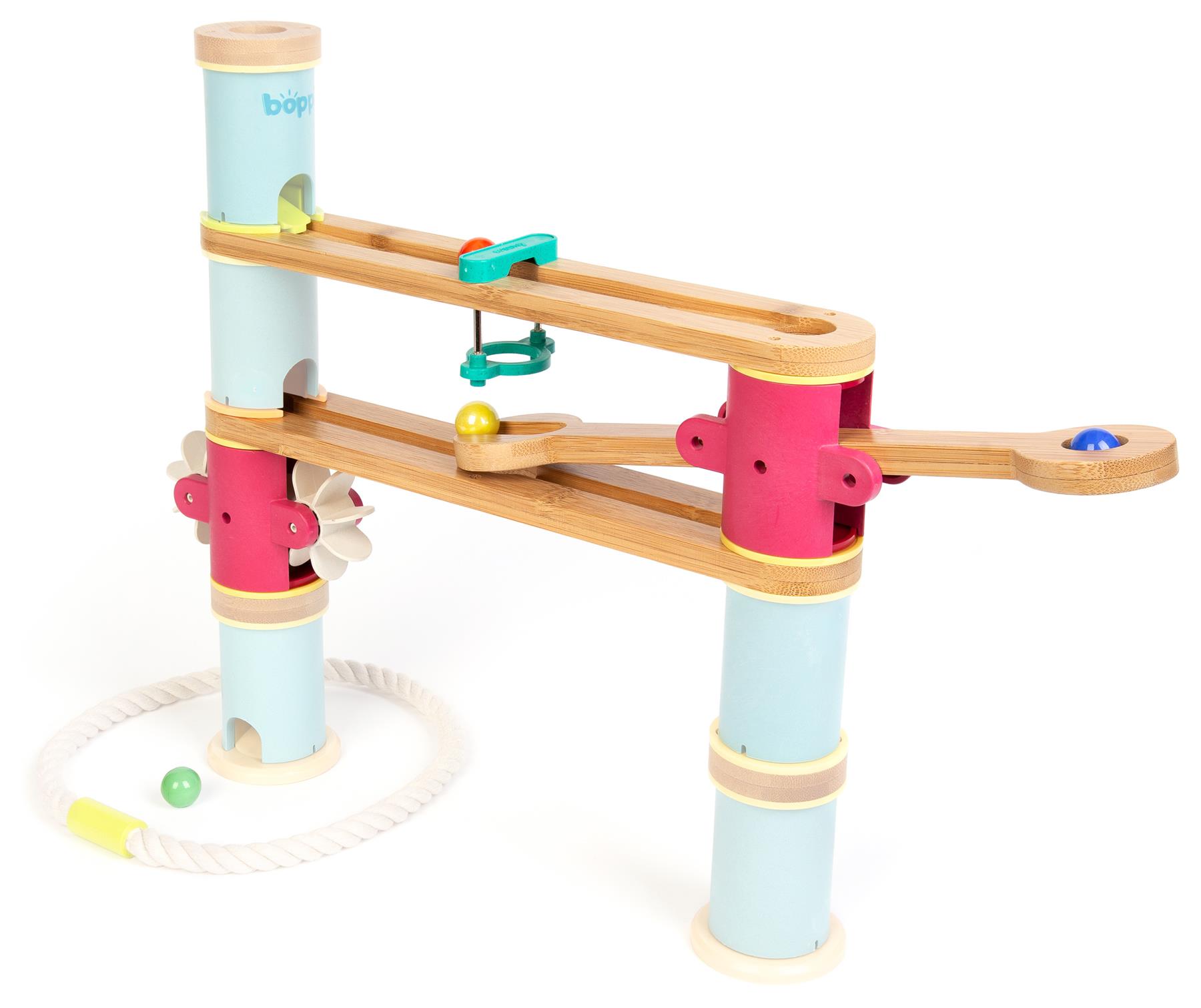 Kugelbahn Umweltfreundlich Holz Bambus Rennen Kinder Bildungs Spielset boppi - Bild 53 von 76