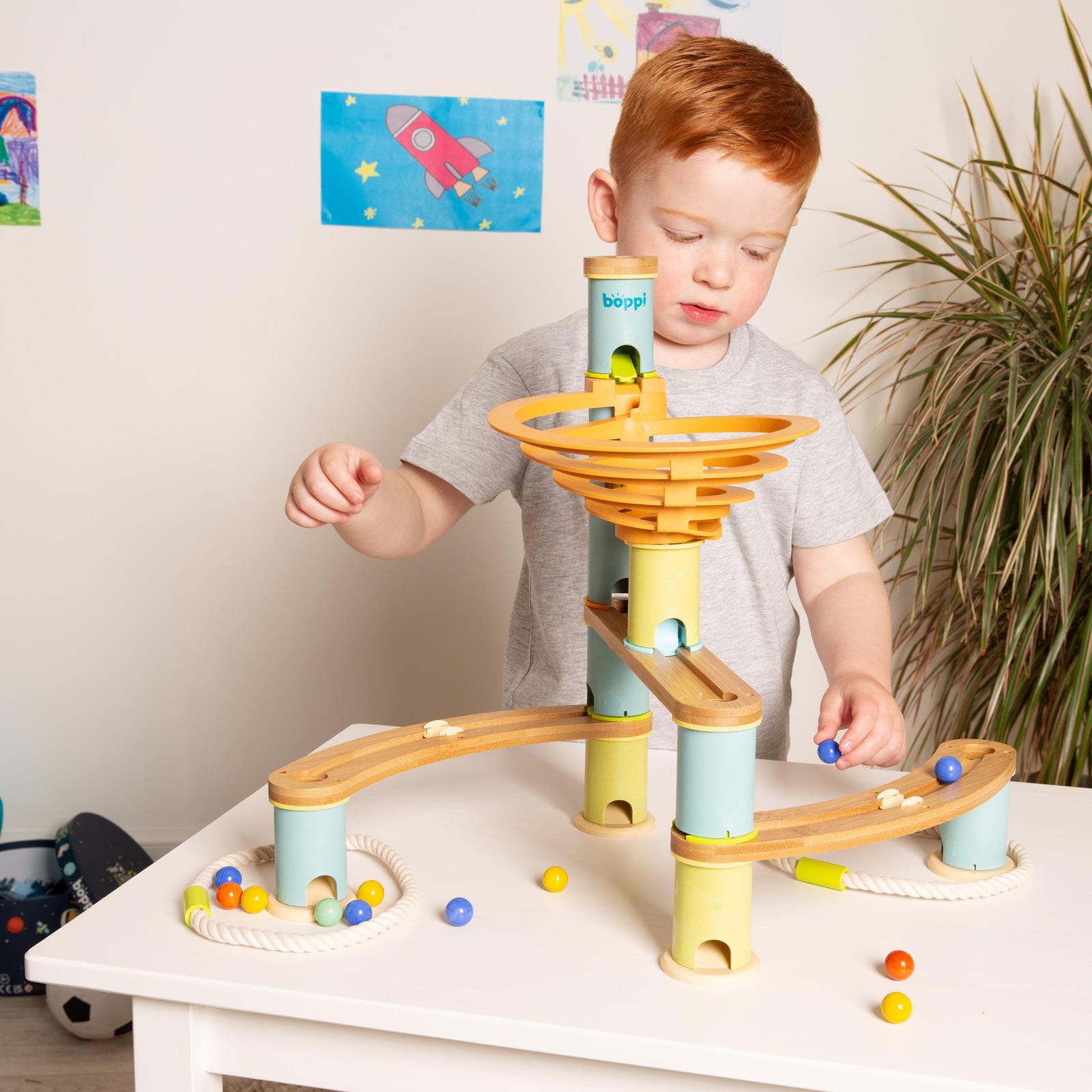 Kugelbahn Umweltfreundlich Holz Bambus Rennen Kinder Bildungs Spielset boppi - Bild 64 von 76
